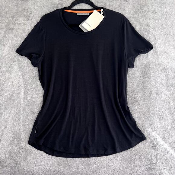 Icebreaker Sphere II Tee Women's XL Black NWT Merino Wool Base Layer - Picture 1 of 10